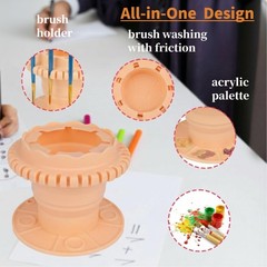 Paint Brush Cleaner Tool Collapsibowl With Pallet And Organizer, Collapsible …