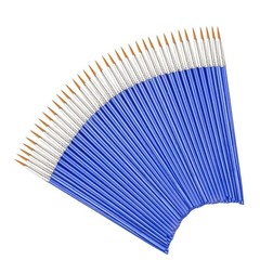 50Pcs Flat Top Acrylic Small Paint Brushes Bulk, Classroom Brush for Kids Mini