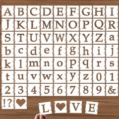 3 Inch Alphabet Letter Stencils, 65 Pcs Reusable Plastic Letter Number Symbol…