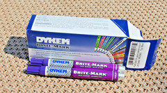 Dykem Brite Mark 2pk Industrial and All Purpose Paint Markers (VIOLET)