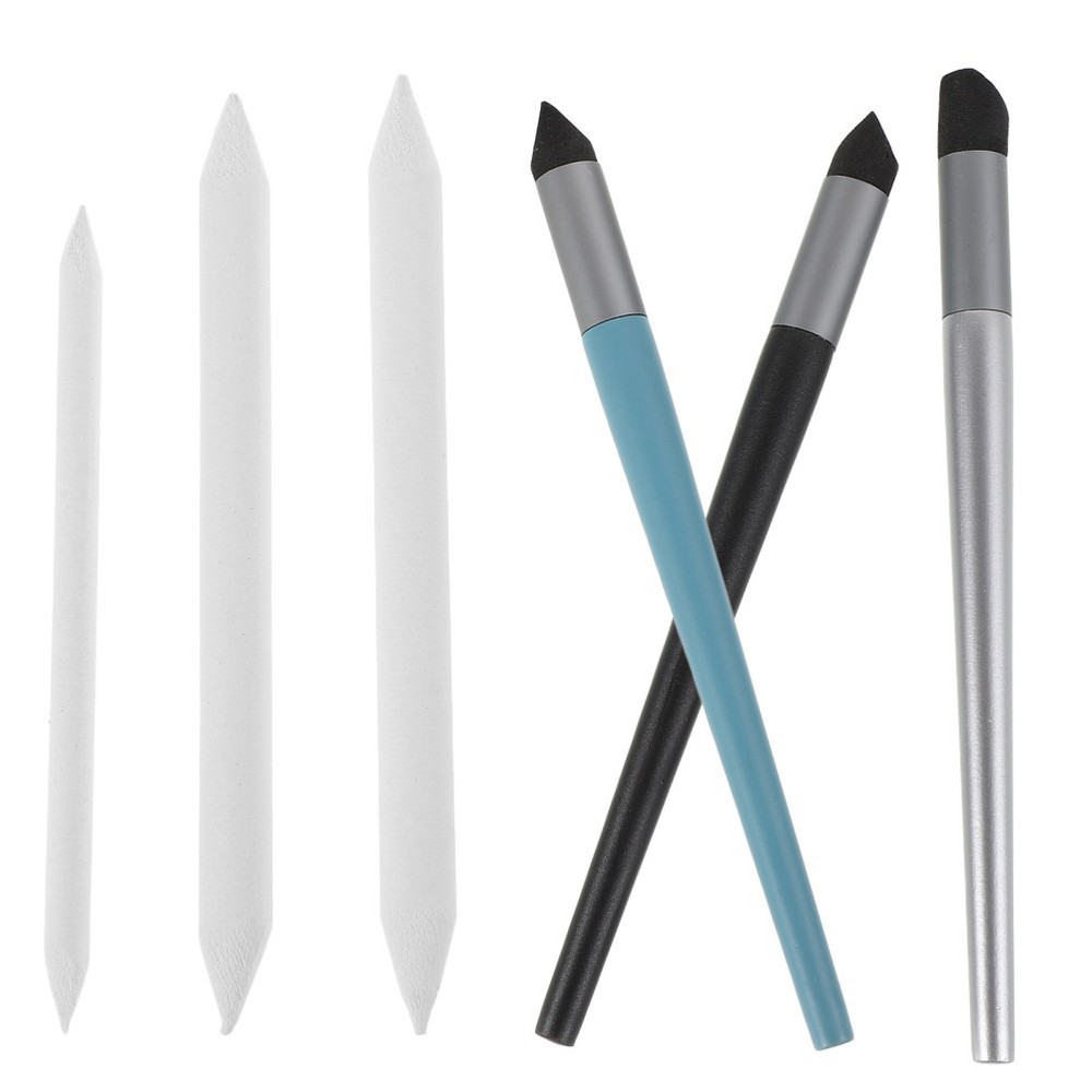 6 Pcs Blending Sticks for Drawing Oil Pastels Sponge Art Supplies Brush