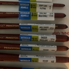 Lot 18 Princeton Neptune Synthetic Squirrel Hair Watercolor Brushes C73