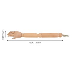 1 Pair Realistic Wooden Mannequin Arm with Poseable Joints Durable and Flexible