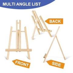 2 Pack 11.8″ Wood Easels,Tabletop Easel for Painting,Painting Party,
