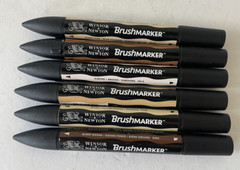 Winsor & Newton Promarker Brush Twin Tip Marker Set of 6 Skin Tones