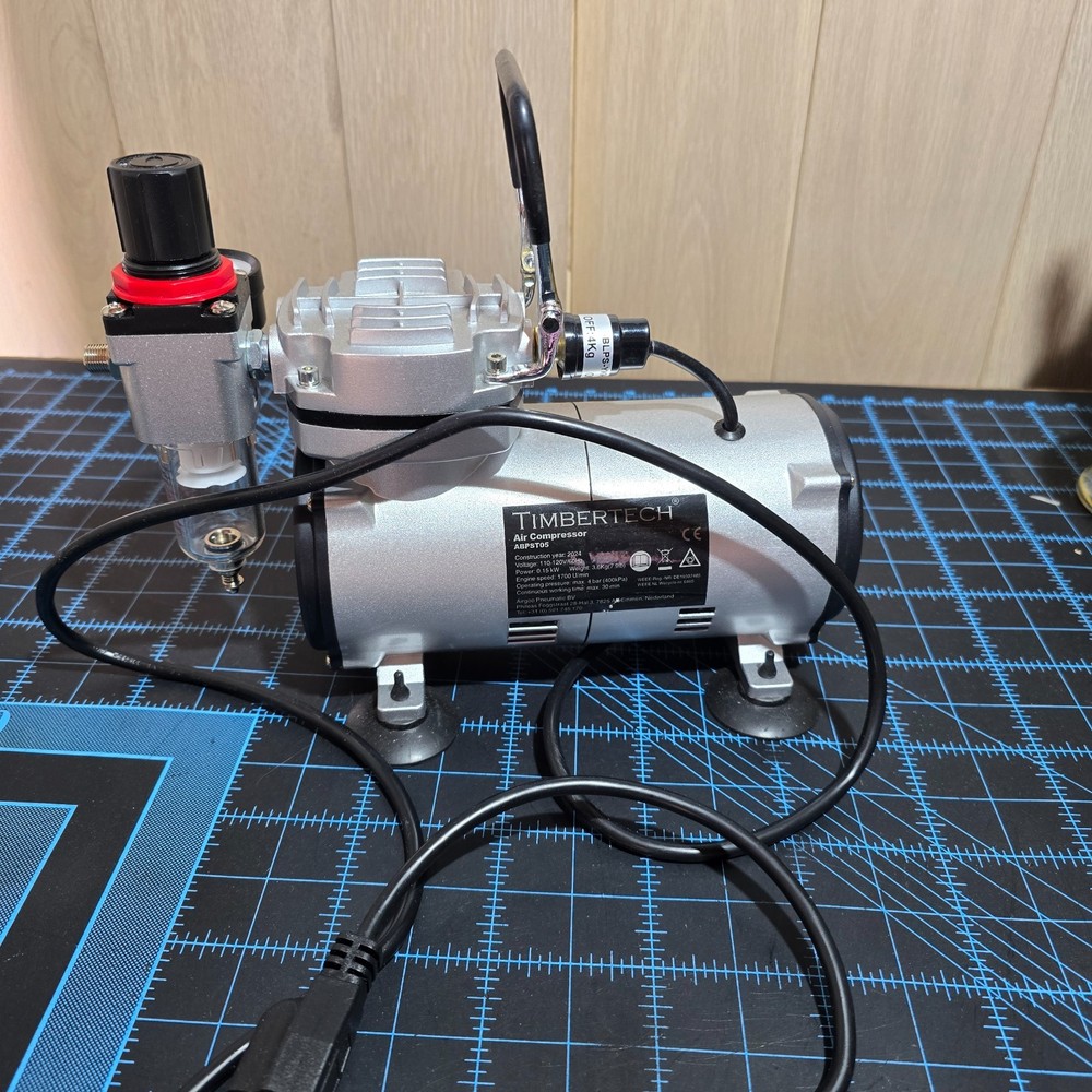 TIMBERTECH Air brush Compressor Oil-less 4 Bar Auto Start/Stop Mini Portable