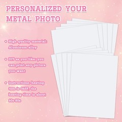 10 Pcs 6×8 Inch Aluminum Sublimation Metal Photo Blank Sign Wall Poster Frame