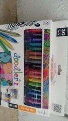 Doodlerz Zebra 20 Pack Gel Stick Pens With Extra Gel Pens