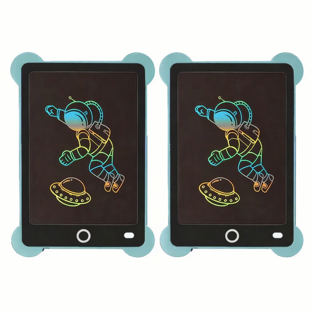 LCD Writing Tablet 8.5In Colorful Doodle Board, Blue, 2 Pack, Kids Drawing