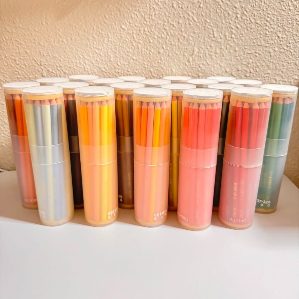 FELISSIMO 500 Colored Pencils Collection Made in Japan 25 x 20 Case Sets Unused