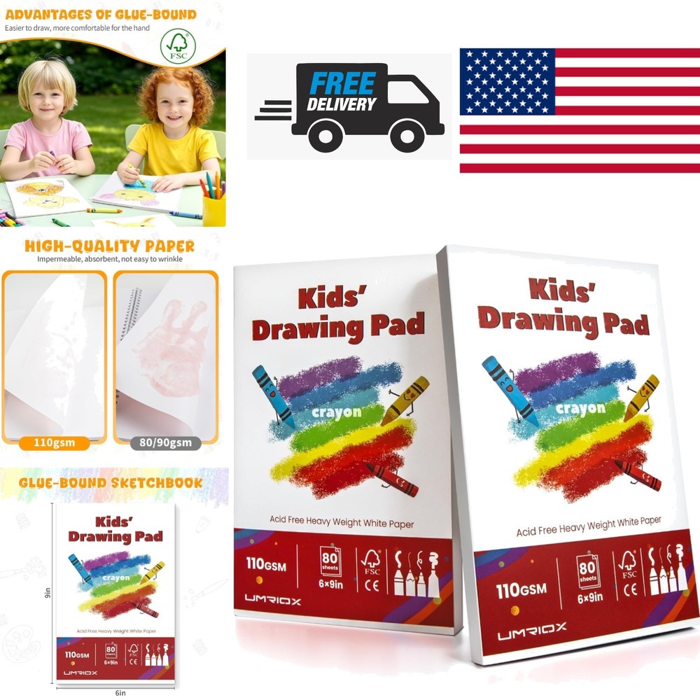 Creative Drawing Pad for Kids 6 Inch x 9 Inch Ideal for Classroom and Travel