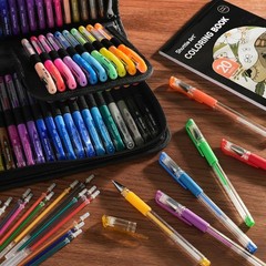 120 Gel Pen Set with 60 Colors and Refills for Adult Coloring and Crafts