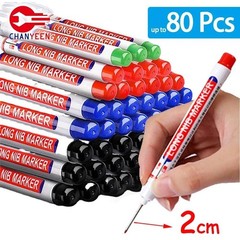 4-40PCS Deep Hole Marker Pen 2cm Long Tip Waterproof Wood Metal Carpenter Tool