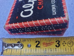 Vintage Webster Costello Co Brilliant Alpha Color Chalk Crayons in Box Nice Neon
