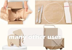 Craft Paper Roll 17.8″ x 760″ Kraft Paper White Easel Paper Roll for Gift Wra…
