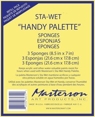 Masterson Sta-Wet Handy Palette Sponge Refills 3 Pack Keeps Paint Wet Longer NEW