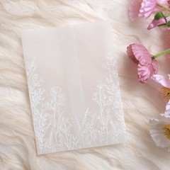 50 Pack Vellum Jackets for 5×7 Invitations – Pre-Folded 130GSM Translucent Pa…