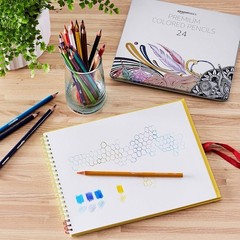 Premium Colored Pencils 72 Count Multicolor Tin Set