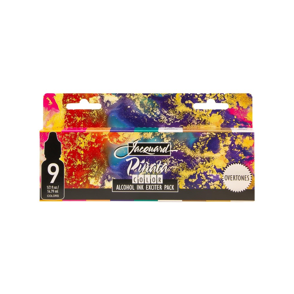 Jacquard Alcohol Ink Set – Overtones – – – 9 Assorted Colors Half