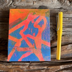 orange maze notebook